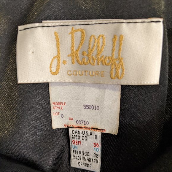 Joseph Ribkoff Couture Black Dress - Timeless Elegance - Picture 5 of 5